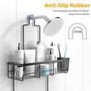 AKTECKE Shower Caddy Hanging Bathroom Organizer: Rustproof Shelf for Inside Shower - No Drilling Racks Over Showerhead - Bath Shelves for Shampoo Soap
