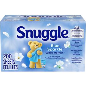 Snuggle Dryer Sheets, Long Lasting Fresh and Clean Scent, Laundry Fabric Softener, Control Static, Reduce Wrinkles, HE Safe, 200 Count