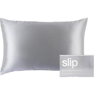 slip The Original Queen Silk Pillow Cases - 100% Pure 22 Momme Mulberry Silk Pillowcase for Hair and Skin - Queen Standard Size- Anti-Aging, Anti-BedHead, Anti-Sleep Crease, Silver (20" x 30")