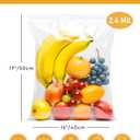 Heavy Duty Storage Bags with Zipper Top, Extra Large 3 Gallon 16" x 18" Plastic Bag, Jumbo Freezer Bags for Food, Clothes, Travel, Moving, 2.4-mil Thick, Pack of 25