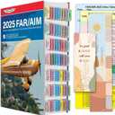 FAR AIM 2025 Index Tabs for Private Pilot, Upgraded Complete Tabs for Far/Aim 2025, Include 93pcs Tear-Resistant Color-Coded and Laminated Tabs with Bookmark and Placement Template