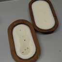 Threlaco 2 Pack Wood Dough Bowl Candle Jar Candle Decorative with Wick Scented Candles Soy Gifts for Men Women Farmhouse Table Centerpiece Home (Lavender)