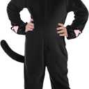 Joycover Cat Costume For Girls, Black Cat Costume For Girls Kids Dress Up, Onesie Cat Noir, Role Play Halloween Costumes (M(7-8Y))