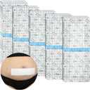 C-Section Waterproof Abdominal Incision Bandages Post Hysterectomy Tummy Tuck Shower Protector Scar Cover with Protective Pad Patches Island Dressing Tapes Large Wound Care Supplies 4x12 Pack of 14