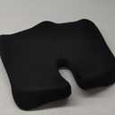 Cushion Lab Patented Pressure Relief Seat Cushion for Long Sitting Hours on Office & Home Chair - Extra-Dense Memory Foam for Soft Support. Car Pad for Hip, Tailbone, Coccyx, Sciatica - Black