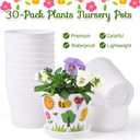 30 Pack Garden Plastic Pot Craft Kit DIY Flower Plant Crafts Nursery Pots with Stickers Flower Planting Growing Kit for Spring Summer Home Classroom School Creative DIY Art Project Activities