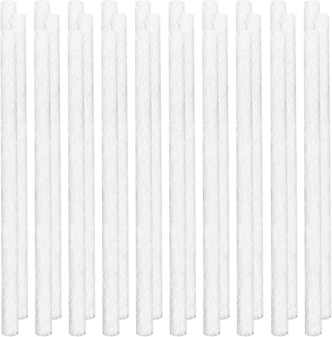 EBaokuup 30 Pcs Long Life Fiberglass Replacement Wicks,10'' Lighting Torches Wick,Citronella Wicks for Bottles,Indoor Decor and Outside Lanterns and Oil Lamps