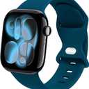 2 x STG Sport Silicone Bands Compatible with Apple Watch Band Ultra 3/2/1 49mm, Series 11/10 46/42mm, 9/8/7 45/41mm, SE 6/5/4 44/40mm, 3/2/1 42/38mm S/M M/L for Women Men (Pacific Green)