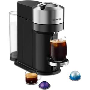 Nespresso Vertuo Next Deluxe Coffee and Espresso Machine by De'Longhi, Chrome