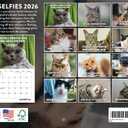 Cat Selfies Calendar 2026 Monthly Wall Calender 12 Month | American Made In The USA