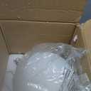 LMS Modern Pendant Lighting Gold Globe Pendant Light Fixture, Mid Century Chandelier One Light Hanging Fixture for Kitchen Island, Adjustable Indoor Lighting for Dinning Room Bedroom, LMS-187 (8" White Glass, 1 pack)