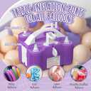 4-in-1 Electric Balloon Pump for All Balloons, Inflatables, and Sports Balls, Triple Inflating Ports for Latex Foil 260q Mylar Balloon, Inflator Deflator for Air Beds Pool Floats Yoga Balls