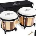 EASTROCK Bongo Drum 6 and 7 Bongos Set for Adults Beginners, Professionals, Tunable Wood and Metal Drum Percussion Instruments with Bag and Tuning Wrench Stripe