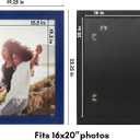 Americanflat 16x20 Picture Frame with Polished Plexiglass - Hampton Collection - Distressed Wood Picture Frames for Wall Display - Navy Blue