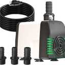 Pond Pumps 880GPH Submersible Water Pump with 10ft long cord for Fountains, Hydroponics, Ponds, Aquariums & More