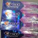 Crest 3D White Advanced, Teeth Whitening Toothpaste for Adults, 3.7 oz, 4 Pack, Cavity Protection Fluoride Toothpaste, Strengthens Enamel, Travel Size Toiletries