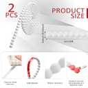 Leinuosen Flexible Molding Trim Peel and Stick for Walls 20ft Decorative Bead Pearl DIY Wall Trim for Bathroom Mirror Frame Border Backsplash Tile Ceiling Cabinet TV Wall Edge (White, 20ft /15 mm)