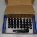 32PCS 9/16-18 Wheel Spike Lug Nuts, Black Spiked Lug Nuts 9/16-18 Solid 4.4" Tall Acorn Lug Nut with 1 Socket Key Replacement for Dakota, Durango, Ram 1500, Ram 2500 3500, Chassis cab, Aspen