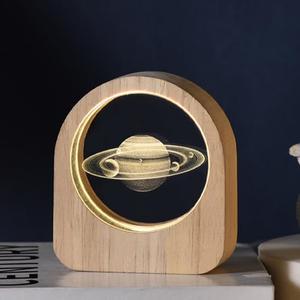 Saturn Crystal Ball Creative Quartz Glass Ball Decorative Crystal, Paperweight Display Engraved Ornament Sculpture Home Crafts Decor Present for Women Friends 2 Pack