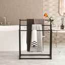 Honiter Towel Racks for Bathroom, 3 Tier Free Standing Towel Rack, Blanket Drying and Display Rack for Oversized Bath Towels Bathroom Accessories, Next to Tub or Shower
