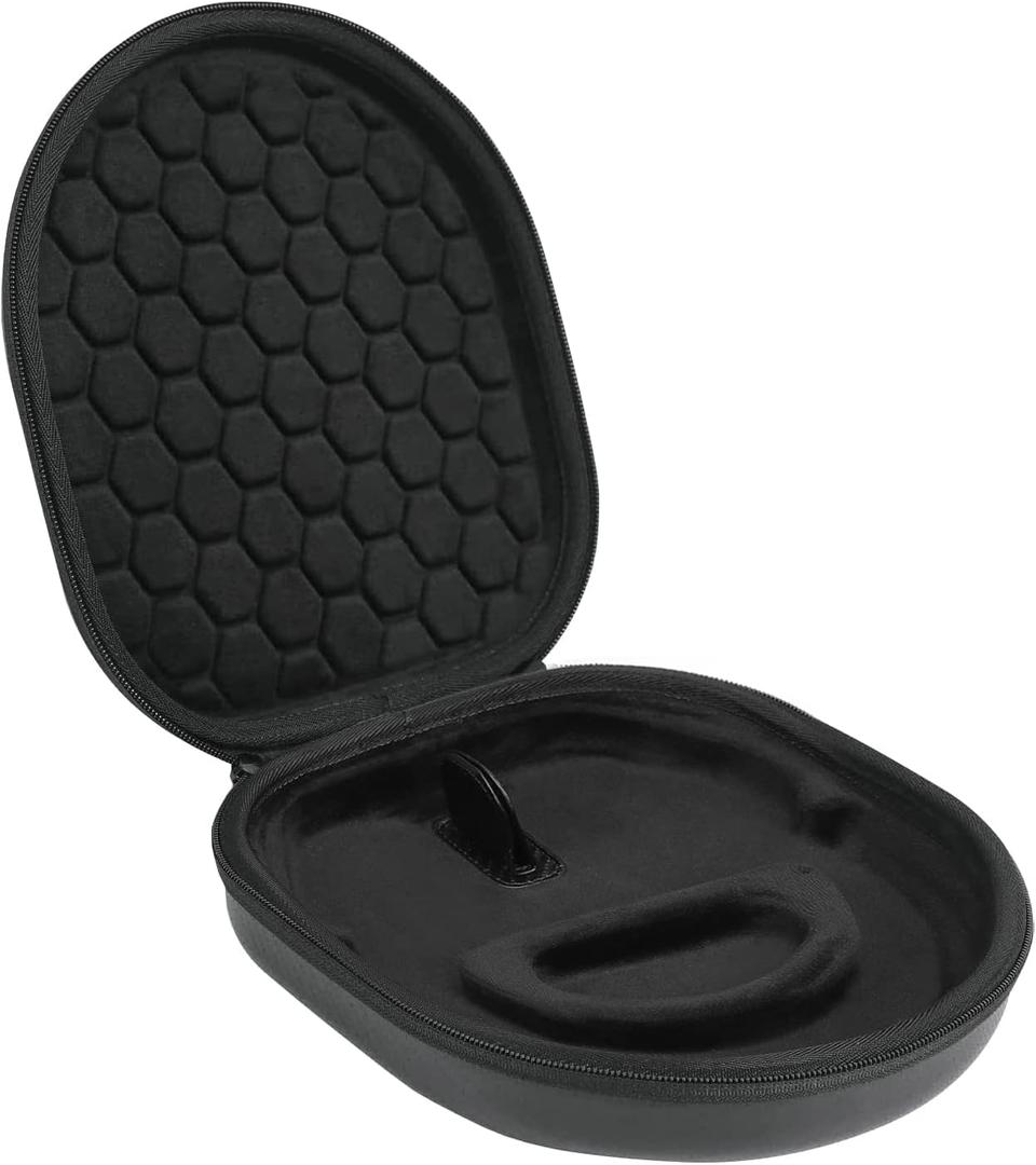 MOSISO Headphone Case Compatible with AirPods Max Supports Sleep Mode, Portable Waterproof Shockproof Protective Travel Hard Carrying Case Storage Bag, Black