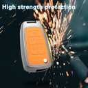Key Fob Cover with Heavy-duty Keychain for Chevy Equinox Camaro Cruze Impala Malibu Sonic Terrain (Orange)
