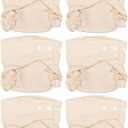 Osocozy Two Sized Fitted Cloth Diaper - 6 Count (Pack of 1) - Soft, Durable and Absorbent 100% Cotton Birdseye Weave Material. Easy to Use Snap Closures. Size 1 Fits 7-18 lbs
