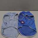 cyeollo 2 Pack Fleece Dog Sweater Pullover Dog Sweatshirt Reflective Lightweight Sweaters Pet Clothes for Small Dogs Boy Girl Pet Apparel Blue, Mist Blue, M (Medium (9-13lbs))