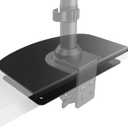 HUANUO Steel Monitor Mount Reinforcement Plate for Thin, Glass and Other Fragile Tabletop, Steel Bracket Plate Fits Most Monitor Stand C Clamp Installation