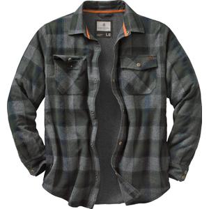 Legendary Whitetails Men's Thermal Lined Shirt Jacket Plaid Flannel Polyfill Insulated (Large Big Tall)