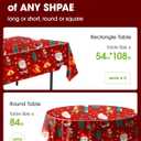 Pureegg Plastic Table Cloth Disposable 10 Pack, 54 x 108 Inch Table Cloths for Parties, Decorative Tablecloths for Rectangle Tables, Christmas Tablecloth Plastic, Leakproof & Sturdy, Christmas Red