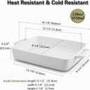 9 x13 Baking Dish Ceramic Lasagna Pan for Oven, Large Bakeware Tray Rectangular Casserole Dishes with Double Handle for Cooking and Daily Use -White