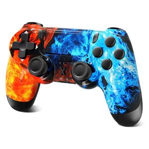 Puiseno Wireless Controller for PS-4, Dual Vibration Game Joystick/Motion Sensing/Touchpad/Speaker/3.5mm Audio Jack Headphone, Upgraded Six-Axis Sensor, Compatible with PS4/Slim/Pro Console/PC (Ice Blue)