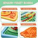 Sensory Activity Board for Kids & Adults:Double-Sided Stress Relif Sensory Board Toys with 40 Strings & Storage Bag | Quiet Fidget Board for ADHD & Autism Boys Girls Ages 3 4 5 6 7 8 9 102PCS
