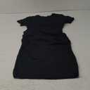 Missufe Women's Short Sleeve Ruched Casual Sundress Midi Bodycon T Shirt Dress (Large, Black)