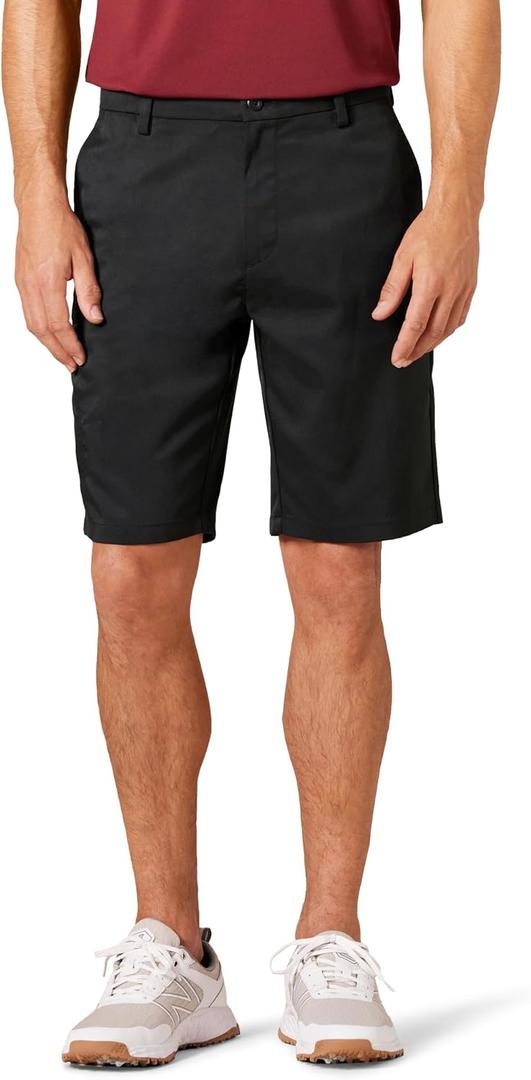 Amazon Essentials Men's 10" Classic-Fit Cargo Golf Short, Moisture Wicking (Black), Size 46 