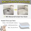 Couch Arm Covers, Waterproof Armrest Cover for Sofa, Armchair, Loveseat, Non-Slip Recliner Arm Cover, Sofa Arm Covers, Headrest Covers, Arm Chair Covers Set of 2 (Taupe, 24"20")