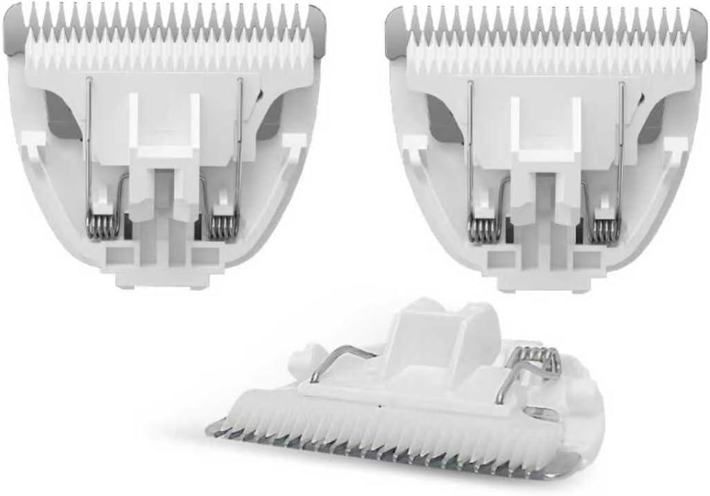 3 Pieces of Replacement Blades for Pet Hair Trimmers,Easy to Put On & Off Waterproof Ceramic Blades for Dog Grooming Shavers,3 PCs in 1 Box