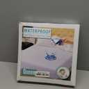 Queen Waterproof Mattress Protector - Noiseless, Breathable, Machine Washable Fitted Mattress Cover with Deep Pocket up to 5”-21”（White）