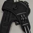 rabbitgoo Dog Harness No Pull with 2 Leash Clips, Adjustable Soft Padded, Reflective Oxford No Choke Pet Vest with Easy Control Handle for Large Dogs, Black, L