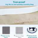 Heavy Duty Laundry Bag 2 Pack XL Nylon Laundry Bags with Straps, Washable Large Dirty Clothes Organizer with Drawstring Closure, Travel Washing Bag Fit a Laundry Hamper or Basket