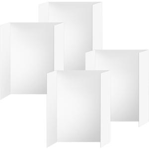 4pcs Trifold Poster Board, 26x17 Inches White Trifold Presentation Display Board Corrugated Project Board for School and Business Project (4 Pcs)