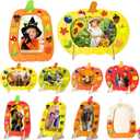 Geelin 12 Pack Thanksgiving DIY Wooden Picture Frames Fall Craft Kit Unfinished Solid Wood Pumpkin Photo Frame for Thanksgiving Christmas Party Gift, Tabletop Display DIY Activities Art Decoration