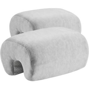 2 Pcs Office Chair Armrest Pads, Memory Foam Elbow Support, 7.9 x 5.7 x 3.9 in Ergonomic Design Arm Rest Heightening Pad, Non-Slip Bottom, Gray