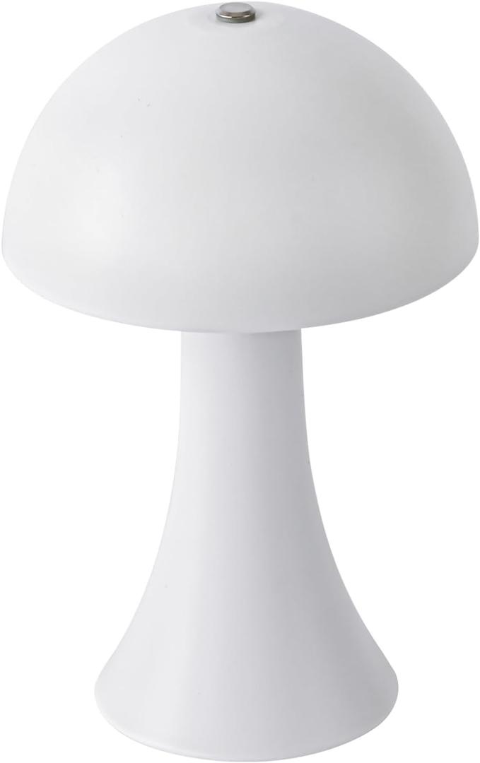 Cordless Table Lamp, Portable LED Desk Lamps, 1800mAh Battery Operated, 3 Color Stepless Dimming Up, for Restaurant, Bedroom, Outdoor Camping, Coffee Shop, Night Light, Rechargeable (White)