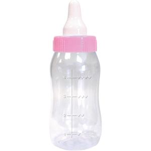 Amscan Pink Baby Plastic Bottle Bank - 11.12" x 4.25" (1 Count) - Perfect for Baby Showers & Gender Reveal Celebrations