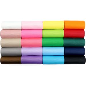 MEEDEE 3 Inch Grosgrain Ribbon 20 Solid Color Assortment, 3" X 2 Yard Each, Total 40 Yds Per Package, Large Grosgrain Thick Ribbons Hair Ribbons for Hair Bow Supplies