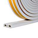 Frost King V25WA D-Section Rubber Self-Stick Weatherseal Tape, 5/16" W, 1/4" T, 17 ft L, White