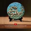 Round Vintage Chinese Dragon Feng Shui Display Board for Home Decor