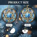8 x Hanukkah Ornament - Star of David, Jewish Faith Home Dcor, Judaica Christmas Tree Ornament, Hebrew Symbol Gift for Hanukkah, Passover, or Spiritual Celebration